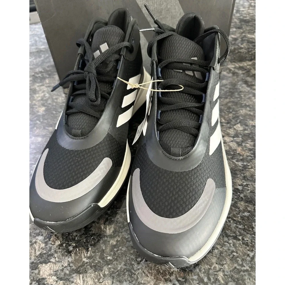 Adidas Bounce Legends Basketball Shoes Mens 11.5 Black White IE7845 Mid Top